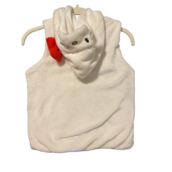 Hello Kitty White Girls Child Vest Size: 8-10 Hoodies Logo Full Zipper - Picture 6 of 9